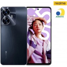 Oferta Relâmpago Celular Realme C55 256GB, 8GB RAM, Câmera Traseira Dupla de 64MP, Tela 6.7" Android 13 e Processador Octa-Core Preto